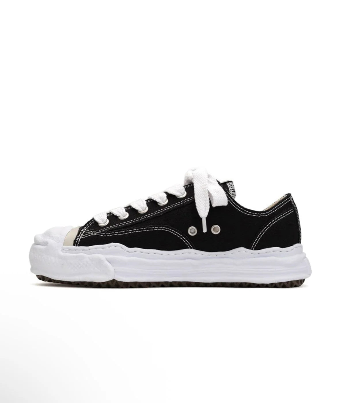 MAISON MIHARA YASUHIRO HANK OG SOLE CANVAS LOW BLACK