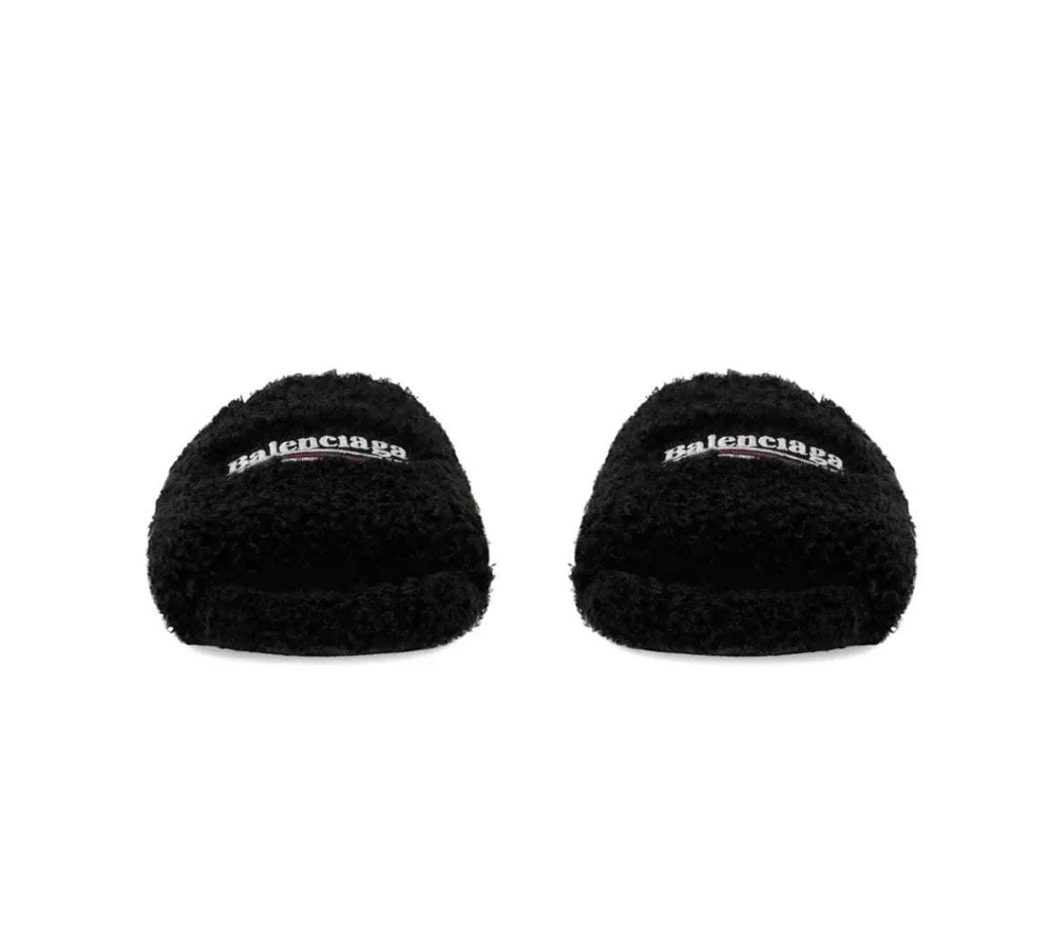 Balenciaga furry slides